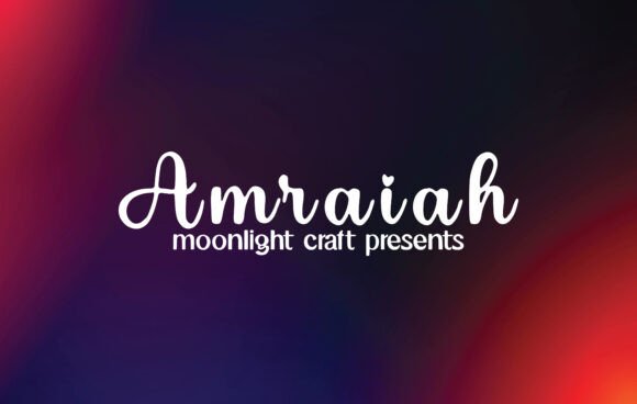 Amraiah: A Beautiful Handwritten Font