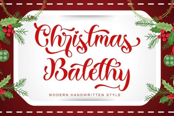 Christmas Balethy Font for Creative Projects