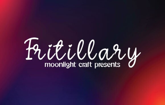 Fritillary: A Beautiful Handwritten Font