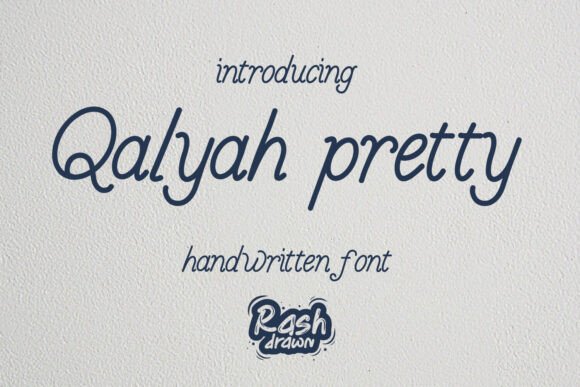 Qalyah Pretty: A Handwritten Font for Editorial Elegance