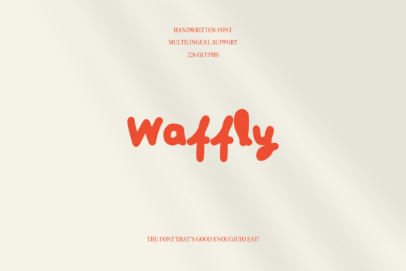 Waffly: A Bouncy Handwritten Font
